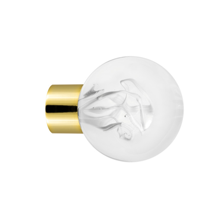 Bouton de meuble collection Tubes de Bulles - Incolore