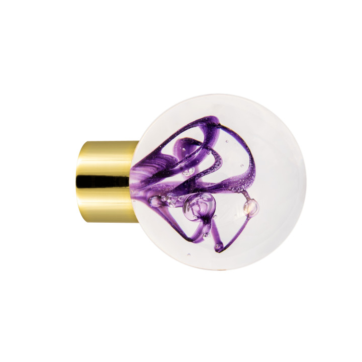 Bouton de meuble collection Tubes de Bulles - Hyacinte