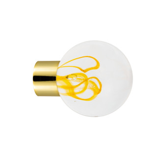 Bouton de meuble collection Tubes de Bulles - Jaune Topaze