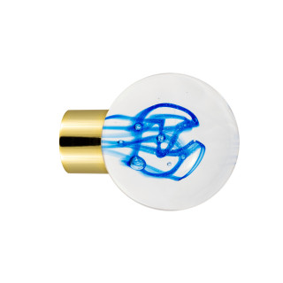 Bouton de meuble collection Tubes de Bulles - Bleu
