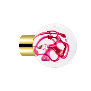 Bouton de meuble collection Tubes de Bulles - Rose Fuchsia