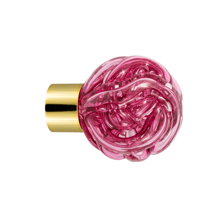 Bouton de meuble collection Lavallière - Rose Fuchsia