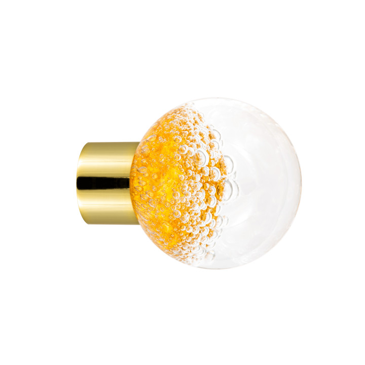 Bouton de meuble collection Microbulles - Jaune Topaze