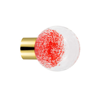Bouton de meuble collection Microbulles - Rouge Chili