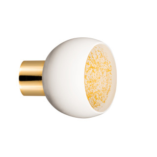 Bouton de meuble collection Mateus - Blanc + Or
