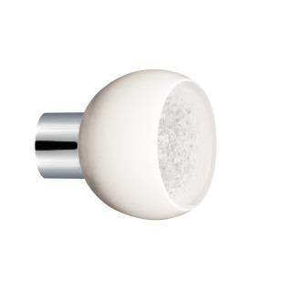 Bouton de meuble collection Mateus - Blanc + Argent
