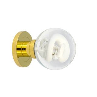 Bouton de porte collection Tubes de bulles - Blanc