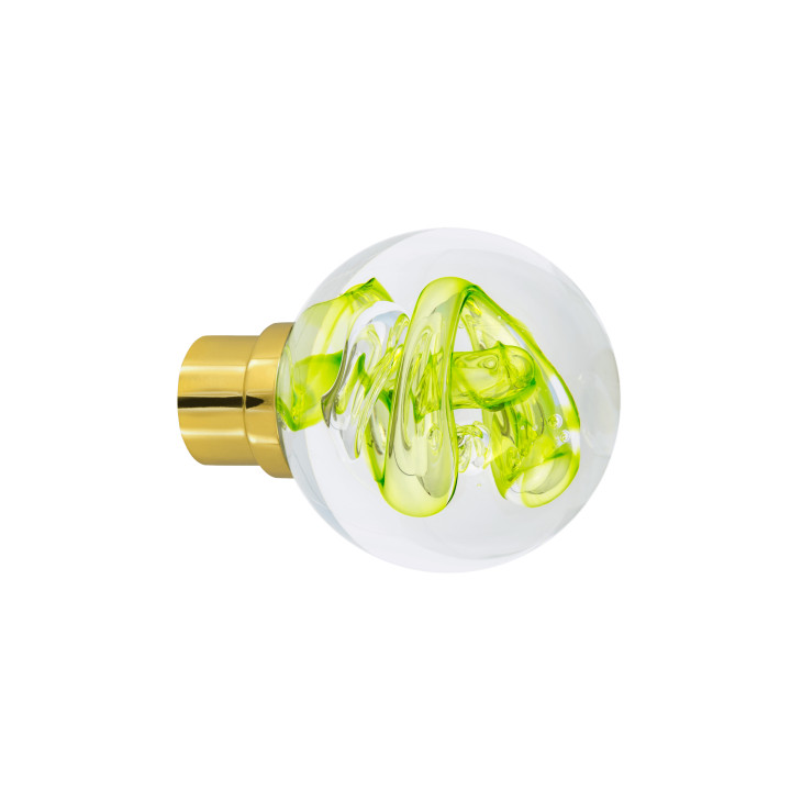 Bouton de porte collection Tubes de bulles - Vert Anis