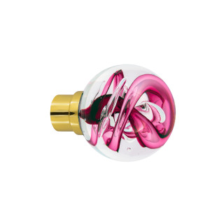 Bouton de porte collection Tubes de bulles - Rose Fuchsia