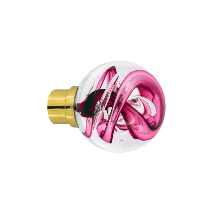 Bouton de porte collection Tubes de bulles - Rose Fuchsia