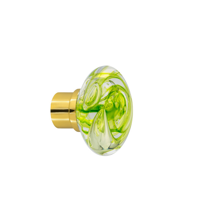 Bouton de porte collection Tubes de bulles - Vert Anis