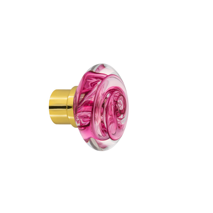 Bouton de porte collection Tubes de bulles - Rose Fuchsia