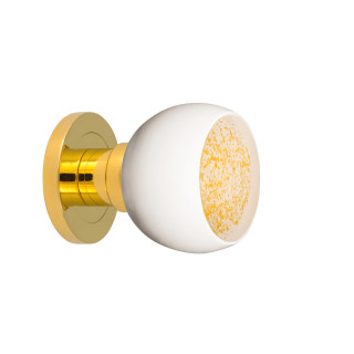 Bouton de porte collection Mateus - Blanc + Or