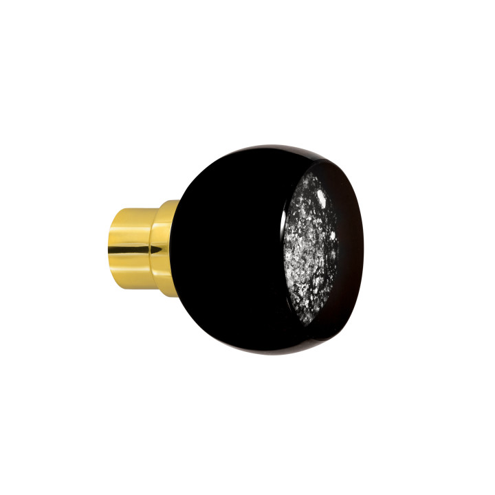 Bouton de porte collection Mateus - Noir + Argent