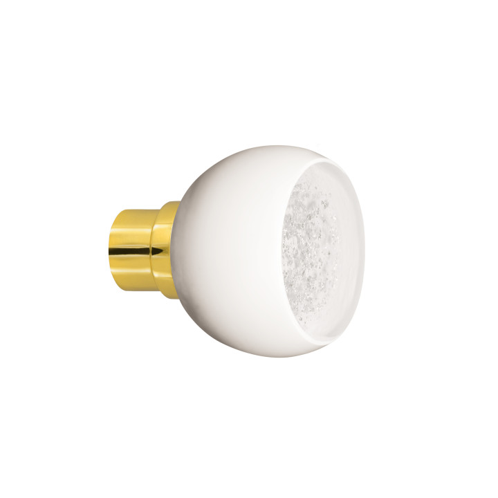 Bouton de porte collection Mateus - Blanc + Argent