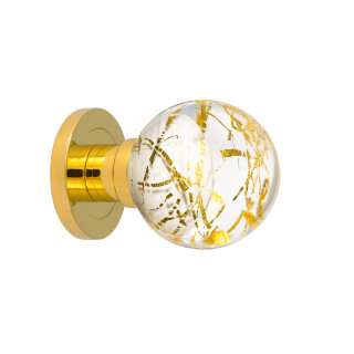 Bouton de porte collection Malo Flash - Blanc + Or