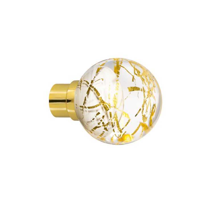 Bouton de porte collection Malo Flash - Blanc + Or