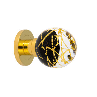 Bouton de porte collection Malo Flash - Noir + Or