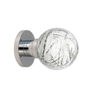 Bouton de porte collection Malo Flash - Blanc + Argent