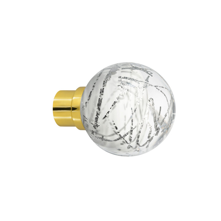 Bouton de porte collection Malo Flash - Blanc + Argent