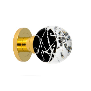 Bouton de porte collection Malo Flash - Noir + Or