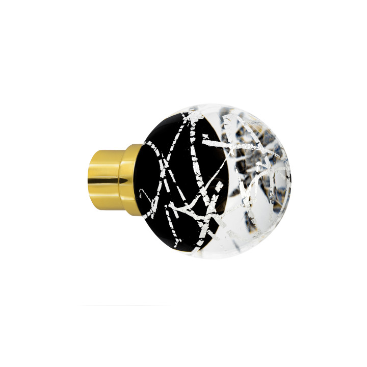 Bouton de porte collection Malo Flash - Noir + Or