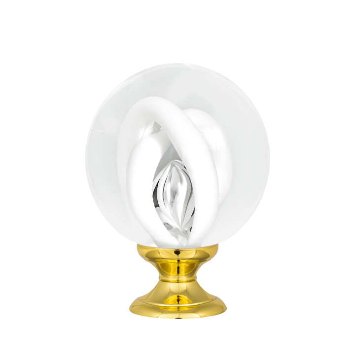 Boule d'escalier collection Tubes de Bulles - Blanc