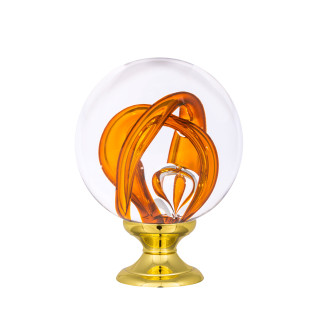 Boule d'escalier collection Tubes de Bulles - JAune Topaze