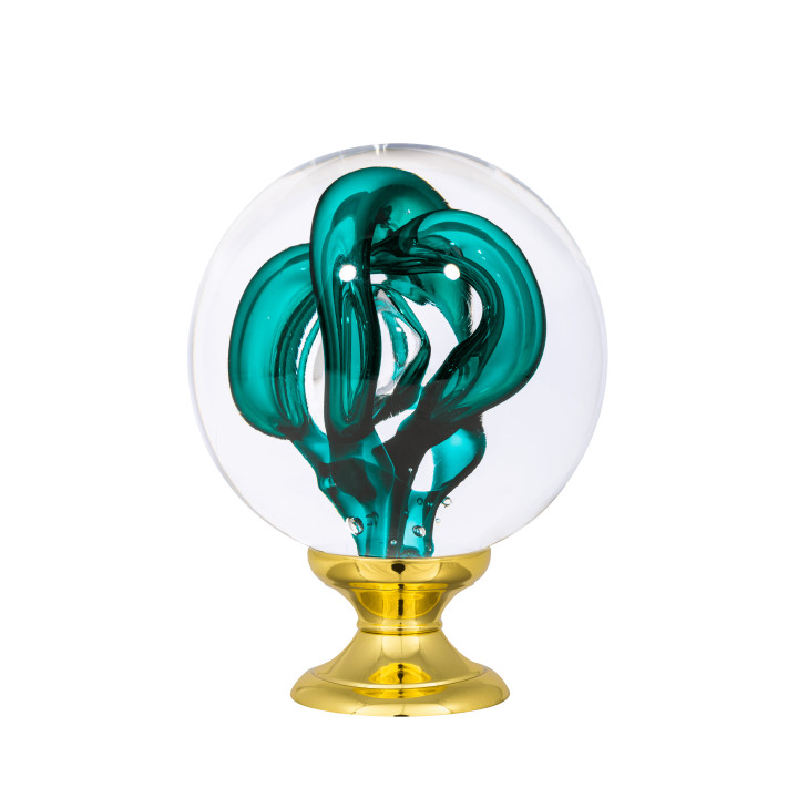 Boule d'escalier collection Tubes de Bulles - Vert Emeraude