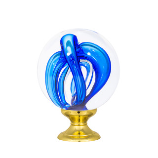 Boule d'escalier collection Tubes de Bulles - Bleu