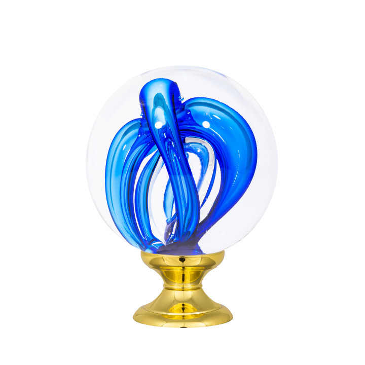 Boule d'escalier collection Tubes de Bulles - Bleu