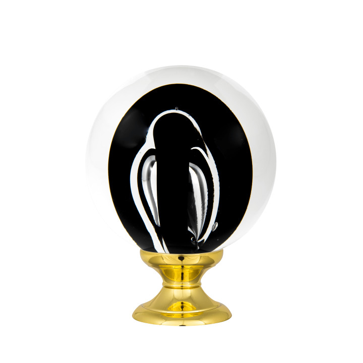 Boule d'escalier collection Tubes de Bulles - Noir