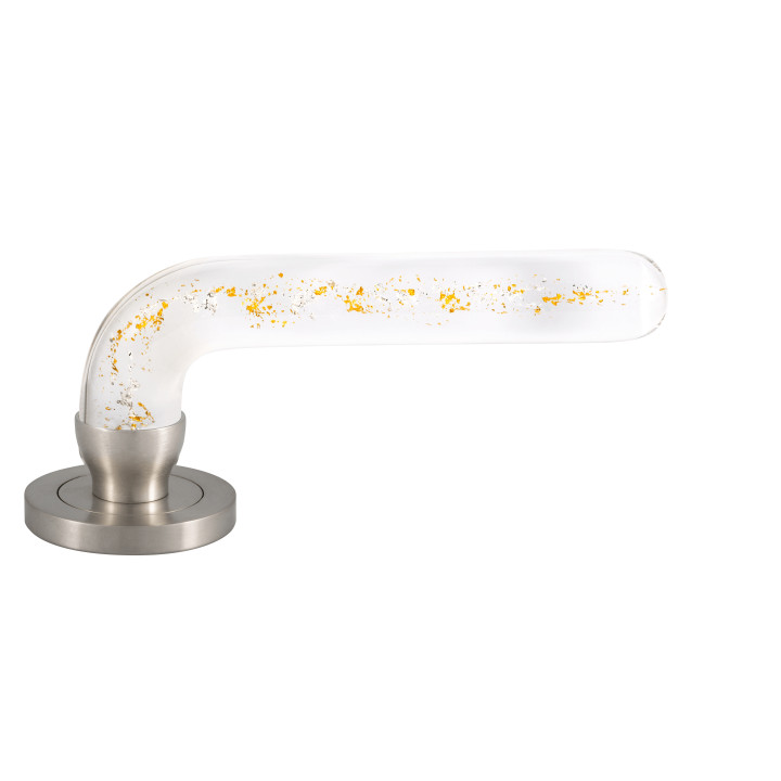 Poignée de porte collection Winglass - argent + Or